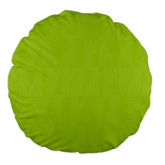 Line Green Large 18  Premium Flano Round Cushions by Mariart