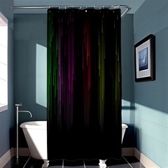 Line Rain Rainbow Light Stripes Lines Flow Shower Curtain 36  X 72  (stall) 