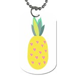 Pineapple Fruite Yellow Triangle Pink Dog Tag (Two Sides) Front