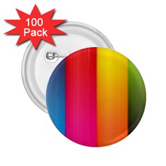 Rainbow Stripes Vertical Lines Colorful Blue Pink Orange Green 2 25  Buttons (100 Pack) 