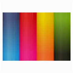 Rainbow Stripes Vertical Lines Colorful Blue Pink Orange Green Large Glasses Cloth by Mariart