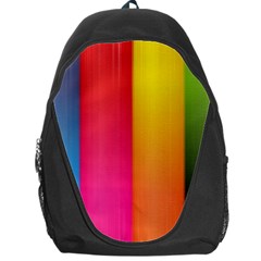 Rainbow Stripes Vertical Lines Colorful Blue Pink Orange Green Backpack Bag