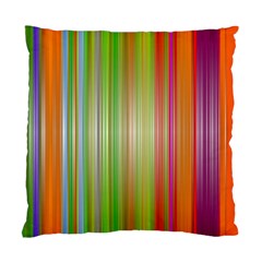 Rainbow Stripes Vertical Colorful Bright Standard Cushion Case (one Side) by Mariart