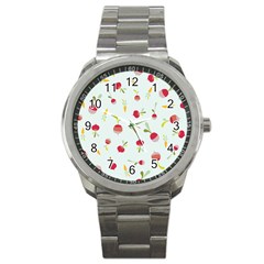 Root Vegetables Pattern Carrots Sport Metal Watch by Mariart
