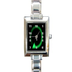 Rotating Ring Loading Circle Various Colors Loop Motion Green Rectangle Italian Charm Watch