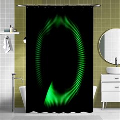 Rotating Ring Loading Circle Various Colors Loop Motion Green Shower Curtain 48  X 72  (small) 