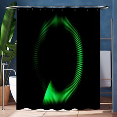 Rotating Ring Loading Circle Various Colors Loop Motion Green Shower Curtain 60  X 72  (medium) 