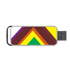 Triangle Chevron Rainbow Web Geeks Portable Usb Flash (two Sides)