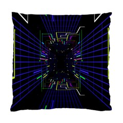 Seamless 3d Animation Digital Futuristic Tunnel Path Color Changing Geometric Electrical Line Zoomin Standard Cushion Case (two Sides) by Mariart