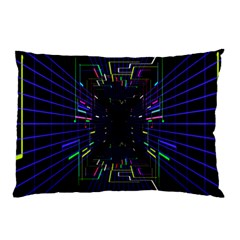 Seamless 3d Animation Digital Futuristic Tunnel Path Color Changing Geometric Electrical Line Zoomin Pillow Case (two Sides) by Mariart