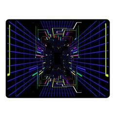 Seamless 3d Animation Digital Futuristic Tunnel Path Color Changing Geometric Electrical Line Zoomin Double Sided Fleece Blanket (small)  by Mariart