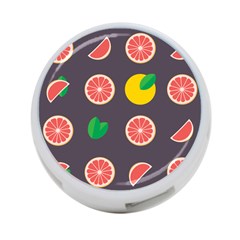 Wild Textures Grapefruits Pattern Lime Orange 4-port Usb Hub (one Side)