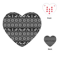 Xmas Pattern Playing Cards (heart)  by Valentinaart