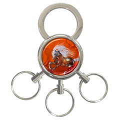 Steampunk, Wonderful Wild Steampunk Horse 3-ring Key Chains by FantasyWorld7