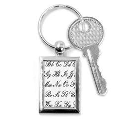 Alphabet Embassy Font Key Chains (rectangle)  by Mariart