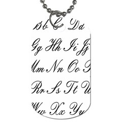 Alphabet Embassy Font Dog Tag (one Side)