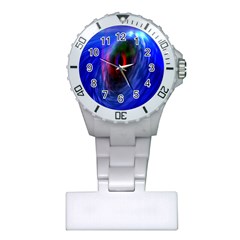 Black Hole Blue Space Galaxy Plastic Nurses Watch