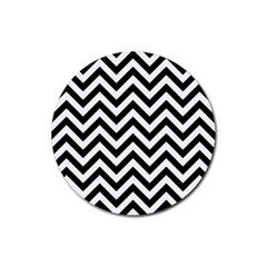 Wave Background Fashion Rubber Round Coaster (4 Pack)  by Nexatart