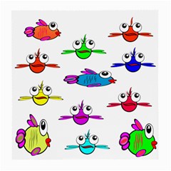 Fish Swim Cartoon Funny Cute Medium Glasses Cloth (2-side) by Nexatart