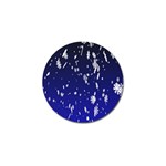 Blue Sky Christmas Snowflake Golf Ball Marker Front