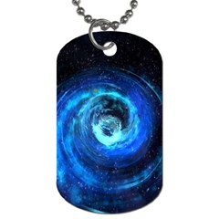 Blue Black Hole Galaxy Dog Tag (two Sides) by Mariart