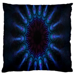 Exploding Flower Tunnel Nature Amazing Beauty Animation Blue Purple Large Cushion Case (one Side)