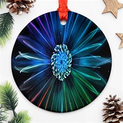 Flower Stigma Colorful Rainbow Animation Space Ornament (round) by Mariart