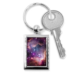 Galaxy Space Star Light Purple Key Chains (rectangle) 