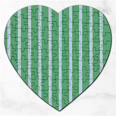 Green Line Vertical Jigsaw Puzzle (heart)