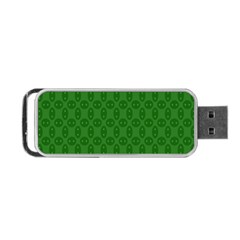 Green Seed Polka Portable Usb Flash (one Side)