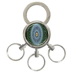 Hipnotic Star Space White Green 3-ring Key Chains