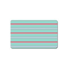 Horizontal Line Blue Red Magnet (name Card) by Mariart