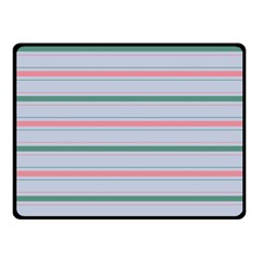 Horizontal Line Green Pink Gray Fleece Blanket (small)