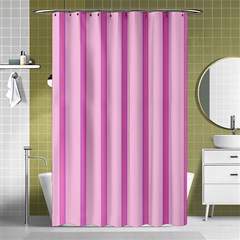 Line Pink Vertical Shower Curtain 48  X 72  (small) 