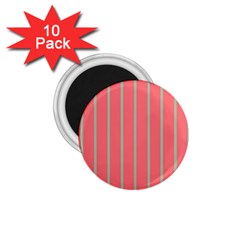 Line Red Grey Vertical 1 75  Magnets (10 Pack) 