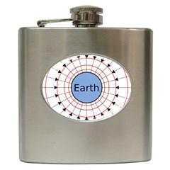 Magnetik Earth s Gravitational Line Triangle Hip Flask (6 Oz) by Mariart