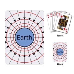 Magnetik Earth s Gravitational Line Triangle Playing Card by Mariart