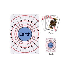 Magnetik Earth s Gravitational Line Triangle Playing Cards (mini)  by Mariart