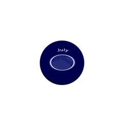 Moon July Blue Space 1  Mini Buttons