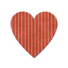 Line Vertical Orange Heart Magnet