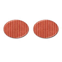 Line Vertical Orange Cufflinks (oval)