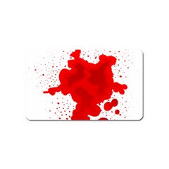 Red Blood Transparent Magnet (name Card)