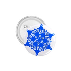 Snowflake Art Blue Cool Polka Dots 1 75  Buttons