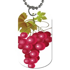 Red Fruit Grape Dog Tag (one Side)