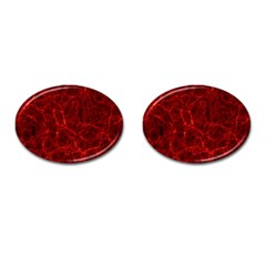 Simulation Red Water Waves Light Cufflinks (oval)