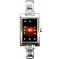 Space Galaxy Black Sun Rectangle Italian Charm Watch