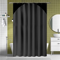 Space Line Grey Black Shower Curtain 48  X 72  (small) 