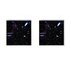 Space Warp Speed Hyperspace Through Starfield Nebula Space Star Hole Galaxy Cufflinks (square) by Mariart