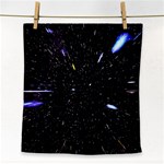 Space Warp Speed Hyperspace Through Starfield Nebula Space Star Hole Galaxy Face Towel Front