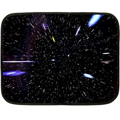 Space Warp Speed Hyperspace Through Starfield Nebula Space Star Hole Galaxy Fleece Blanket (mini)